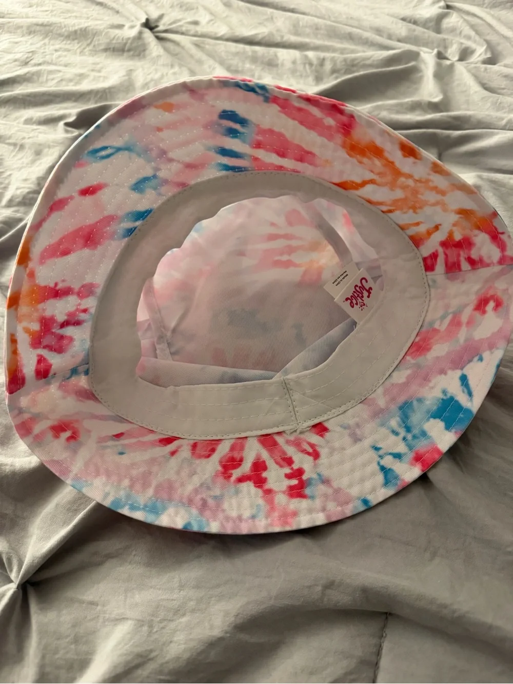 Justice Tie-Dye Bucket Hat in Pink, Blue & Orange